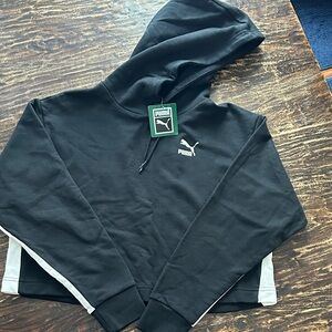 NWT Puma Women’s Black and White Crop Hoodie
